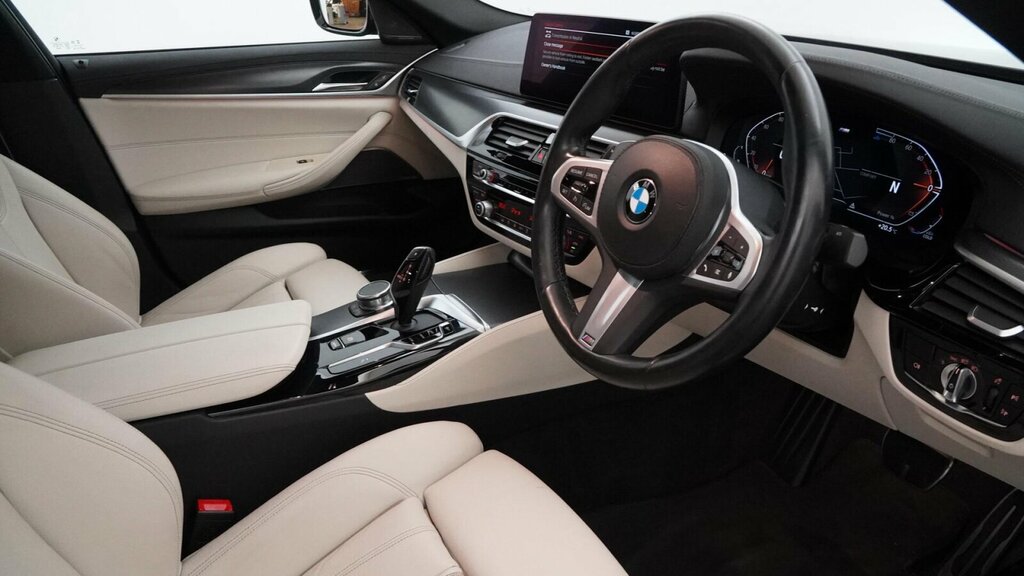 BMW 5 Series 520D M Sport Saloon SL72JSU Black #6
