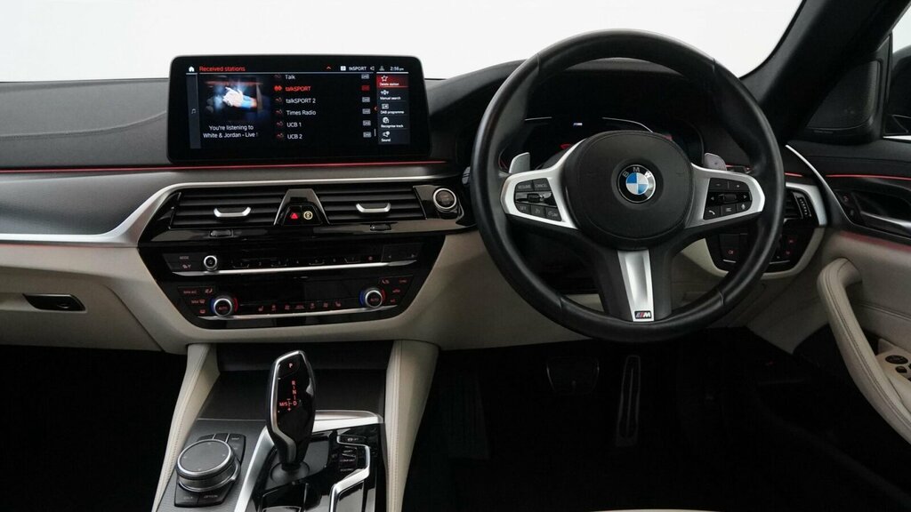 BMW 5 Series 520D M Sport Saloon SL72JSU Black #5