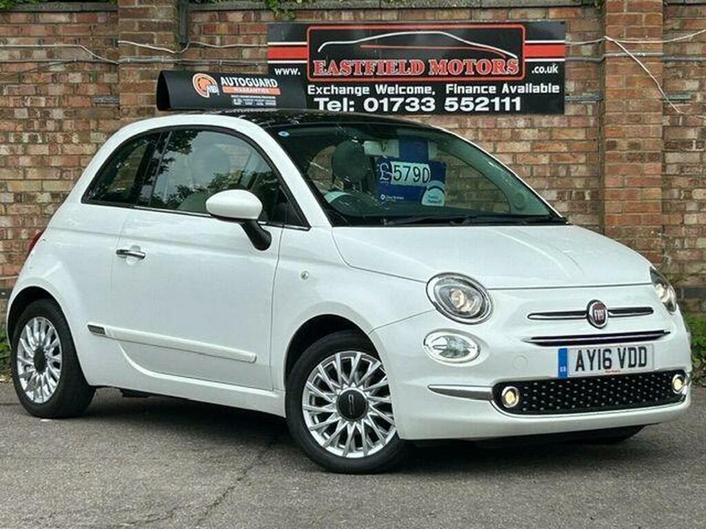 Fiat 500 Hatchback 1.2 Lounge Euro 6 Ss 201616 AY16VDD White