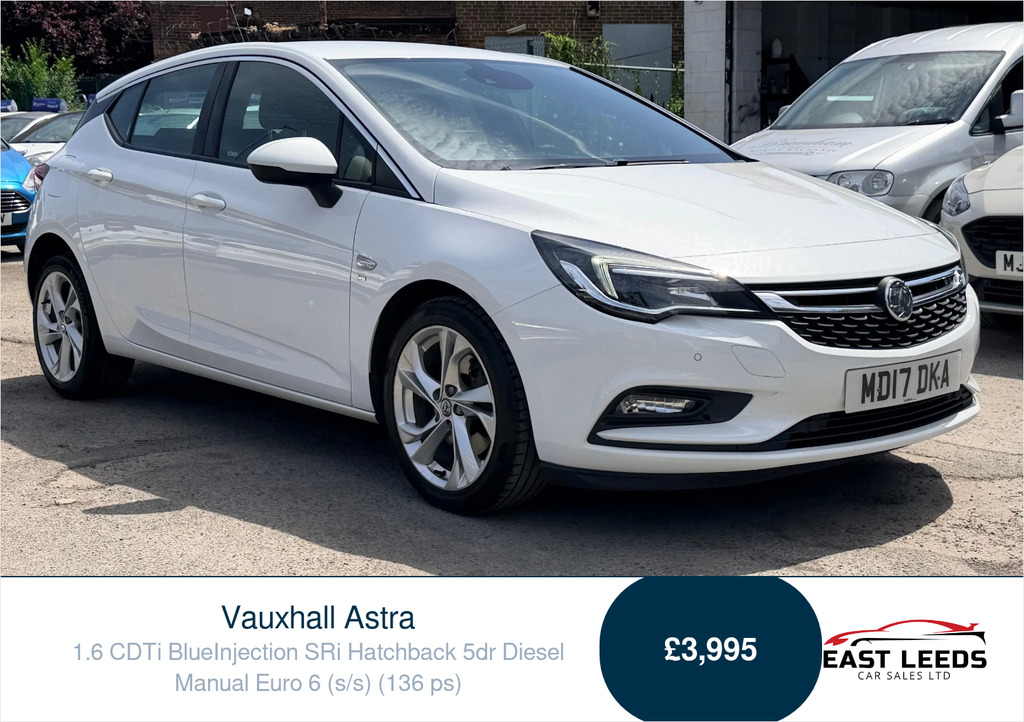 Vauxhall Astra 1.6 Cdti Blueinjection Sri Hatchback Ma White