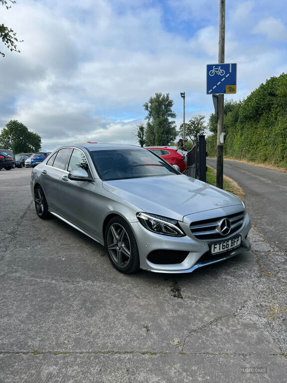 Mercedes-Benz C Class C220d Amg Line FT66BFP Silver #2