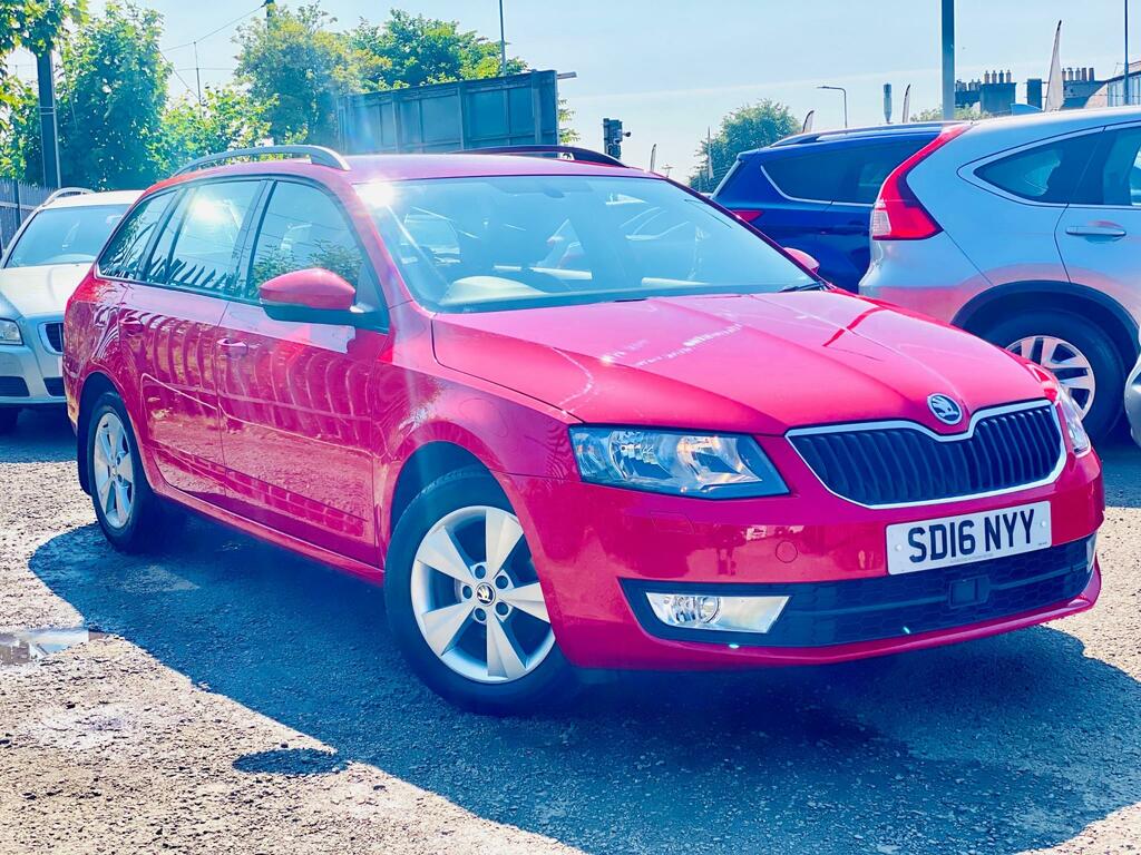 Skoda Octavia 1.6 Tdi Se-l Estate Ulez Fsh 16 Stamps T.belt Done Red