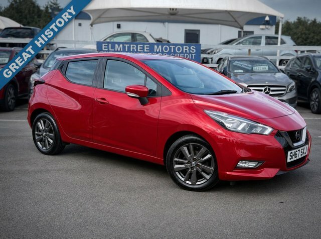 Nissan Micra 1.0 Acenta Hatchback Euro 6. Red