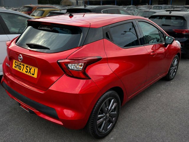 Nissan Micra 1.0 Acenta Hatchback Euro 6. Red #3
