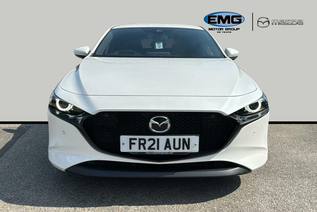 Mazda 3 2.0 E Skyactiv X Mhev Sport Lux Hatchback Petr FR21AUN White #2