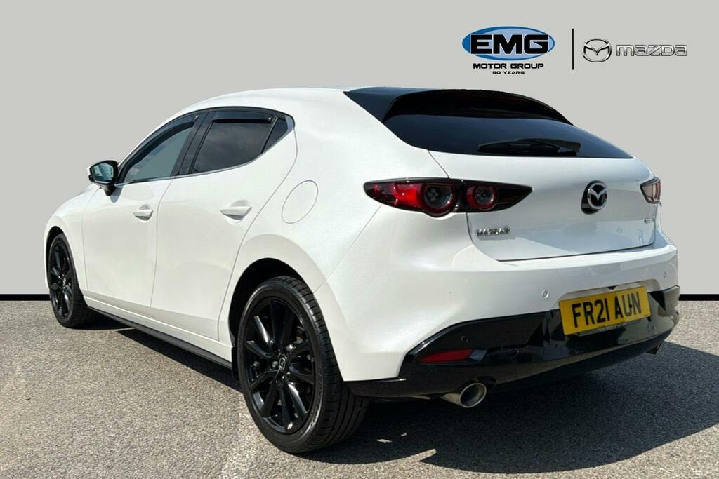 Mazda 3 2.0 E Skyactiv X Mhev Sport Lux Hatchback Petr FR21AUN White #4