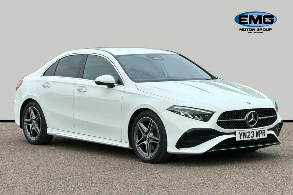 Mercedes-Benz A Class 1.3 A180h Mhev Amg Line Executive Saloon Pet White