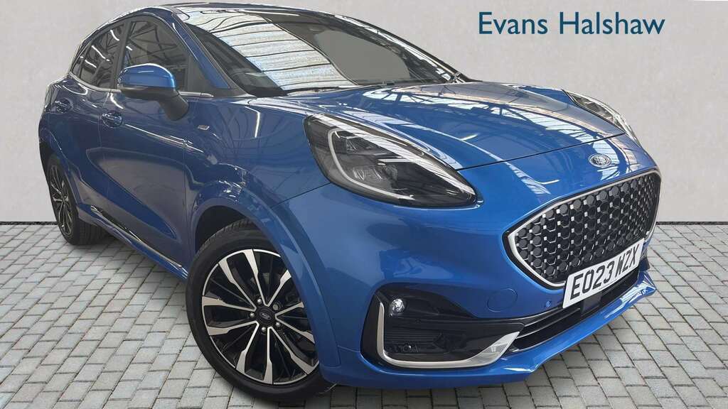 Ford Puma 1.0 Ecoboost Hybr Mhev 155 St-line Vignale Dct EO23WZX Blue
