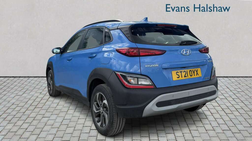 Hyundai Kona 1.6 Gdi Hybrid Se Connect Dct 2021 Blue #4