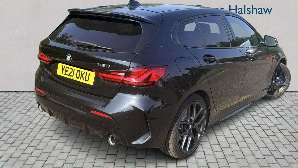 BMW 1 Series 118D M Sport Step 2021 YE21OKU Black #3