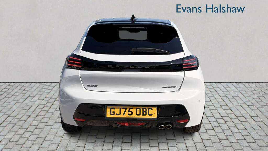 Peugeot 208 1.2 Hybrid 145 Gt E-dsc6 2025 GJ75OBC White #6