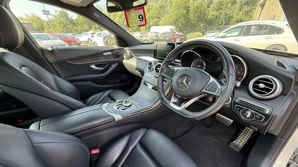 Mercedes-Benz C Class C220d Amg Line 9G-tronic 2017 FV67BFJ Silver #4