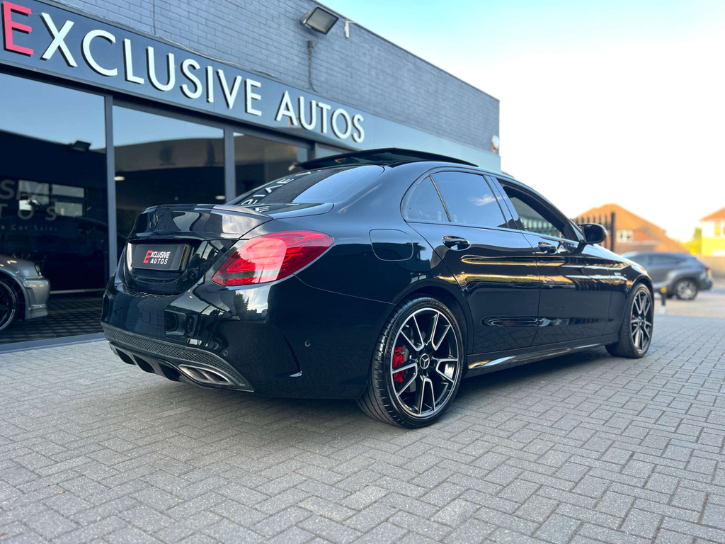 Mercedes-Benz C Class V6 Premium Saloon G-tronic Pan Roof Bo Black #3