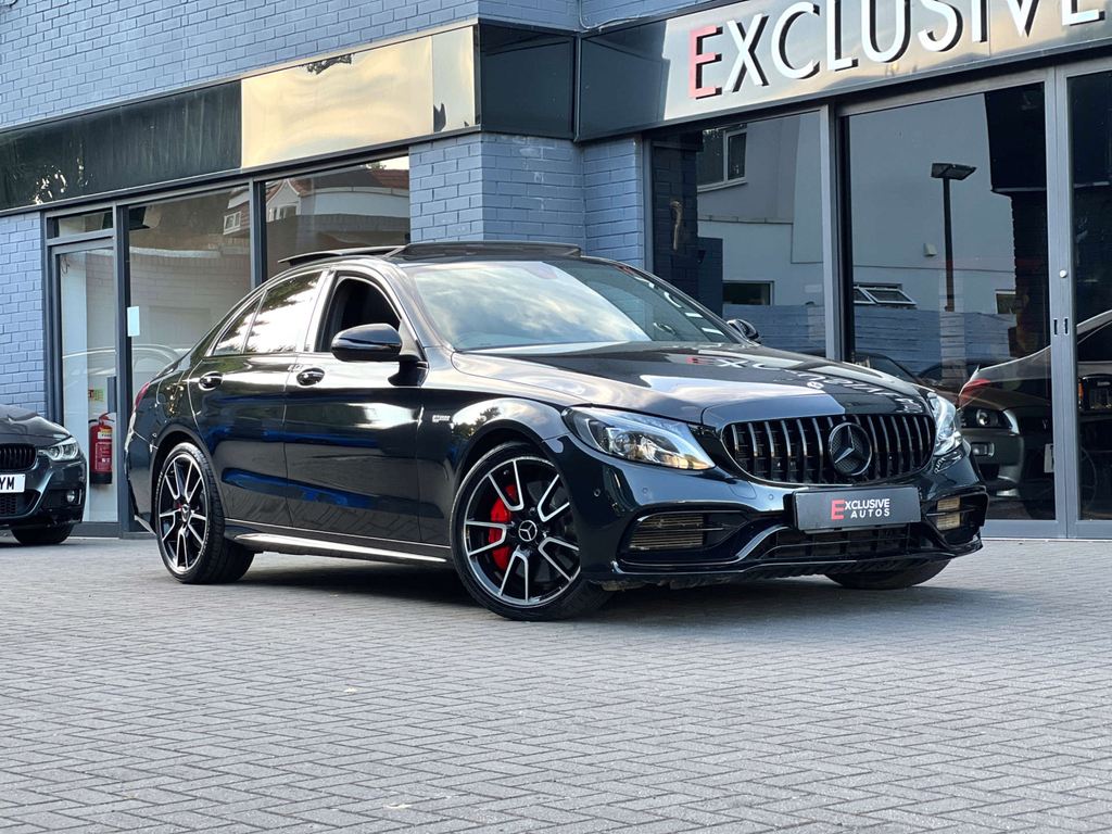 Mercedes-Benz C Class V6 Premium Saloon G-tronic Pan Roof Bo Black