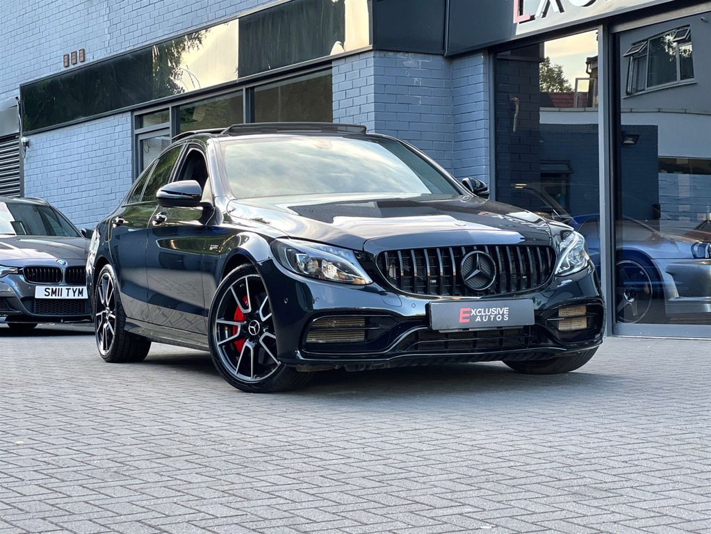 Mercedes-Benz C Class V6 Premium Saloon G-tronic Pan Roof Bo Black #5