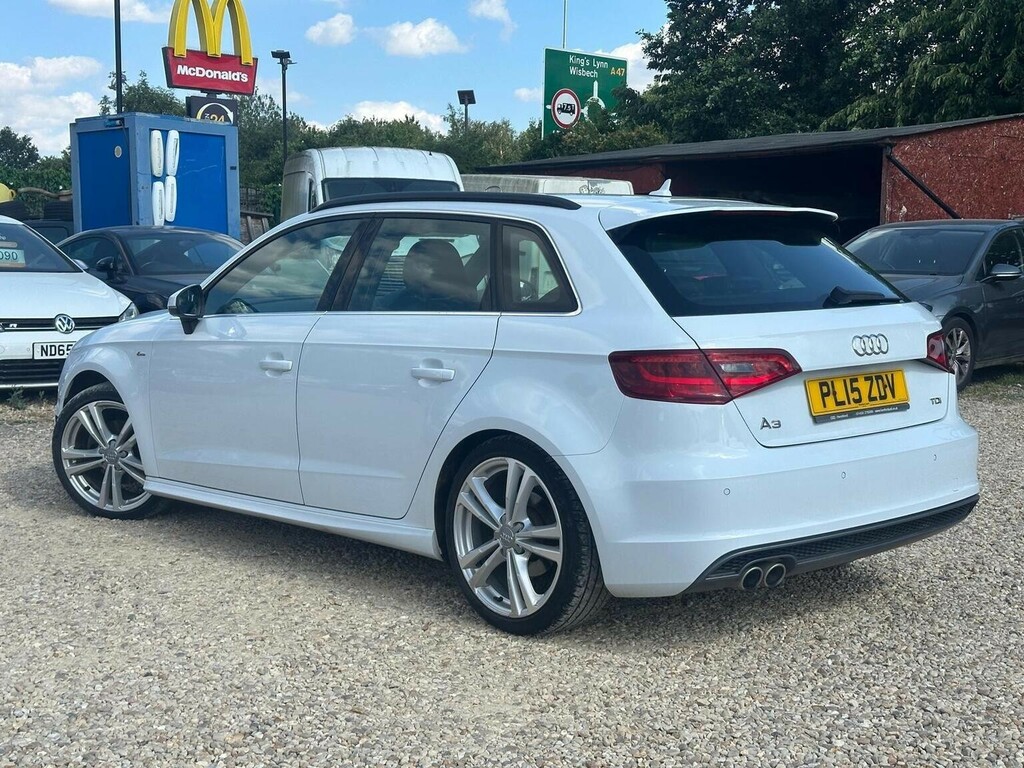 Audi A3 Hatchback 2.0 Tdi S Line Sportback S Tronic Euro 6 PL15ZDV White #4