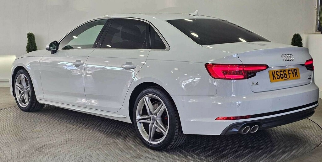 Audi A4 Saloon 2.0 Tdi S Line S Tronic Quattro Euro 6 Ss KS66FYR White #5
