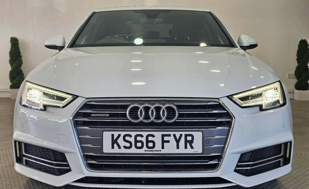 Audi A4 Saloon 2.0 Tdi S Line S Tronic Quattro Euro 6 Ss KS66FYR White #6