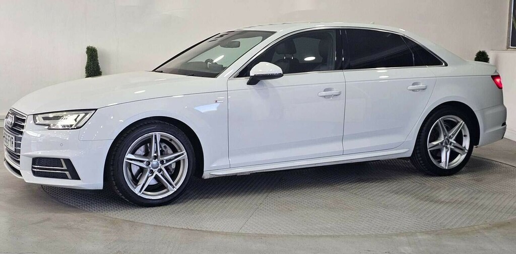 Audi A4 Saloon 2.0 Tdi S Line S Tronic Quattro Euro 6 Ss KS66FYR White #3