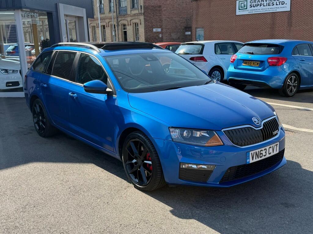 Skoda Octavia Estate 2.0 Tdi Vrs Dsg Euro 5 Ss 201363 Blue #4