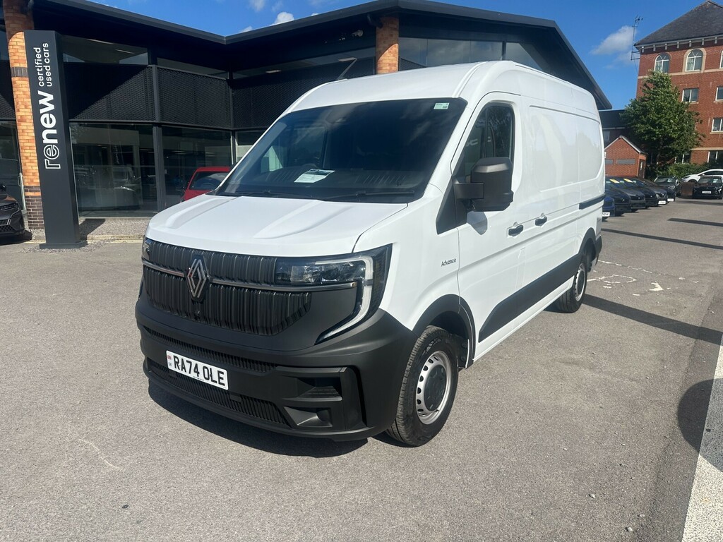 Renault Master Mm35 Blue Dci 150 Advance Medium Roof Van RA74OLE White #3
