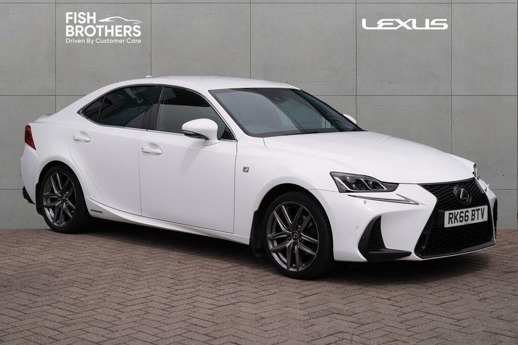 Lexus IS 300H F Sport Premium Nav Leather White