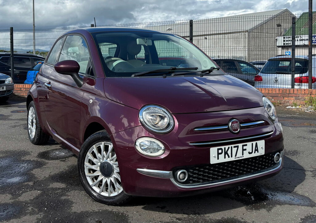 Fiat 500 1.2 Lounge Hatchback Euro 6 Ss PK17FJA Red