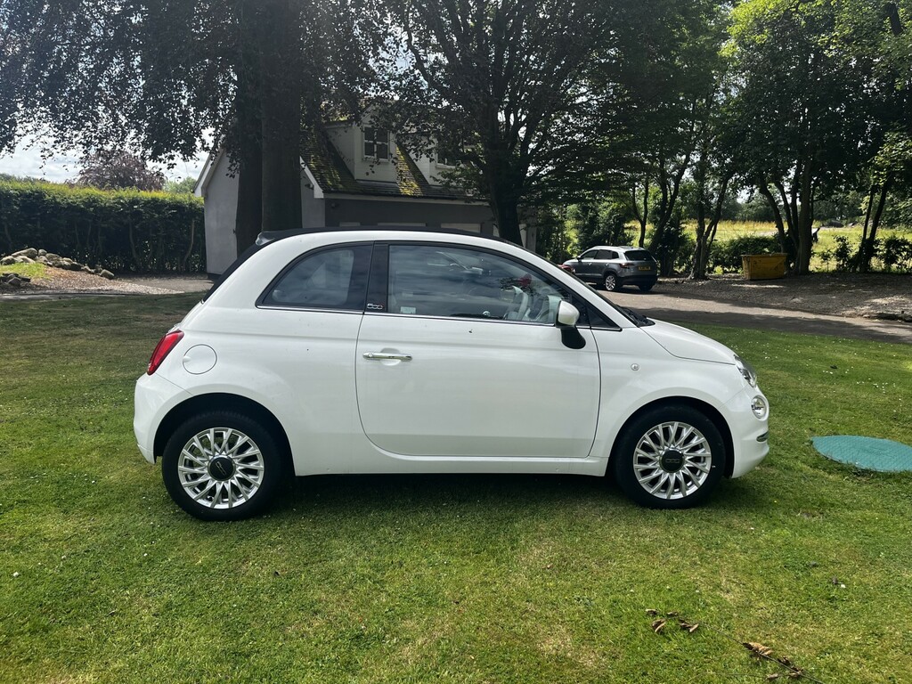 Fiat 500C Convertible 1.2 1.2 69Hp Lounge Convertible,half L White #6