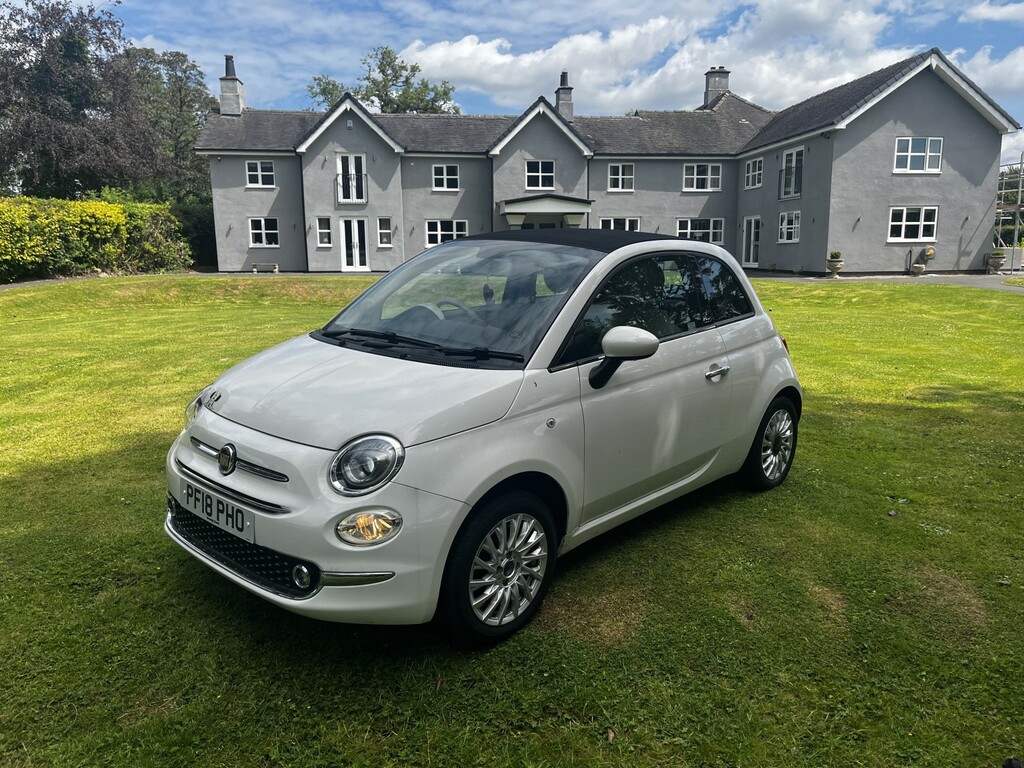 Fiat 500C Convertible 1.2 1.2 69Hp Lounge Convertible,half L White #2