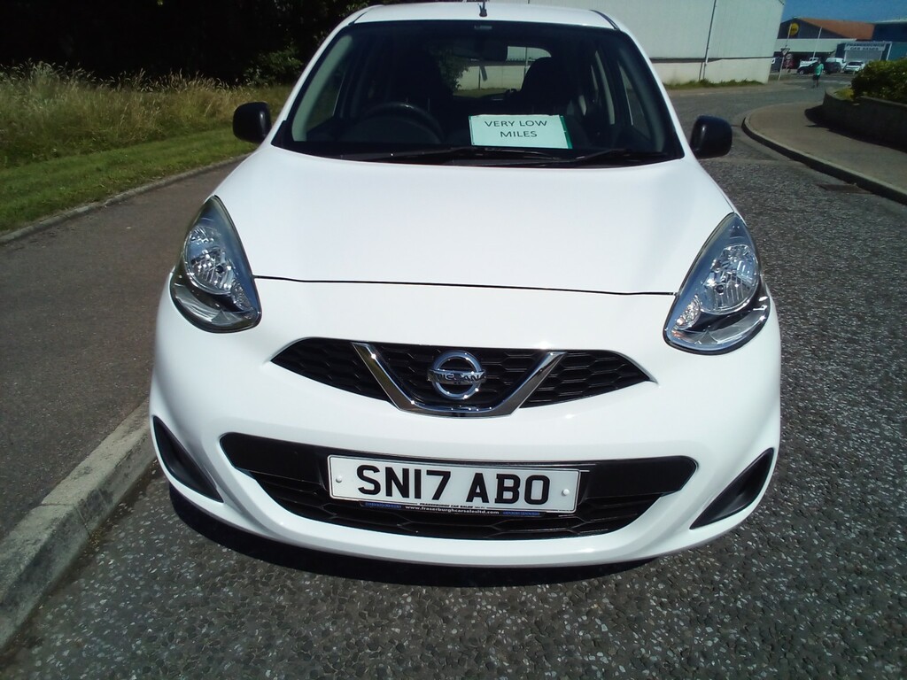 Nissan Micra Hatchback 1.2 Visia One Owner Since New 2017 SN17ABO White #2