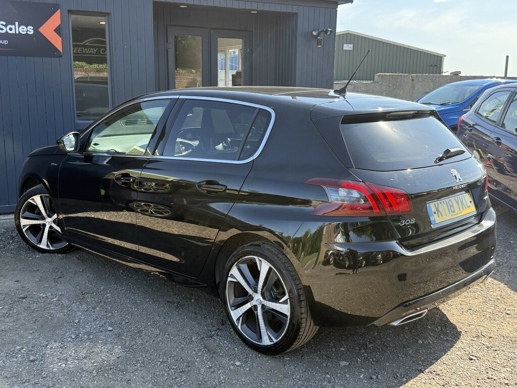 Peugeot 308 Hatchback 1.5 Bluehdi Gt Line Hatchback KT18YKL Black #3