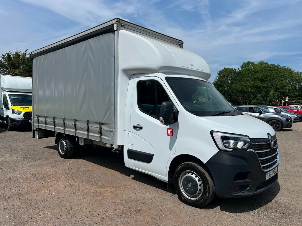 Renault Master 35 L3h1 Curtainside Luton Curtain Side Manu White