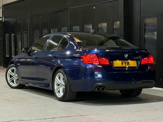BMW 5 Series 520D M Sport Saloon Blue #4