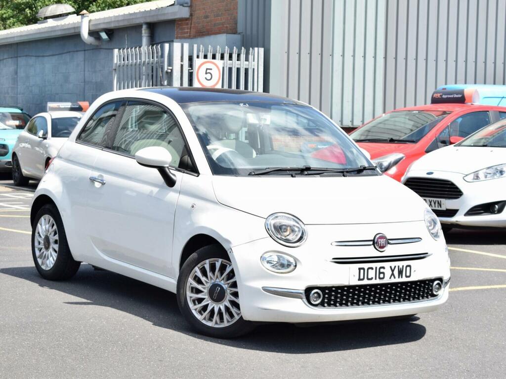 Fiat 500 Hatchback 1.2 Lounge Euro 6 Ss 201616 White