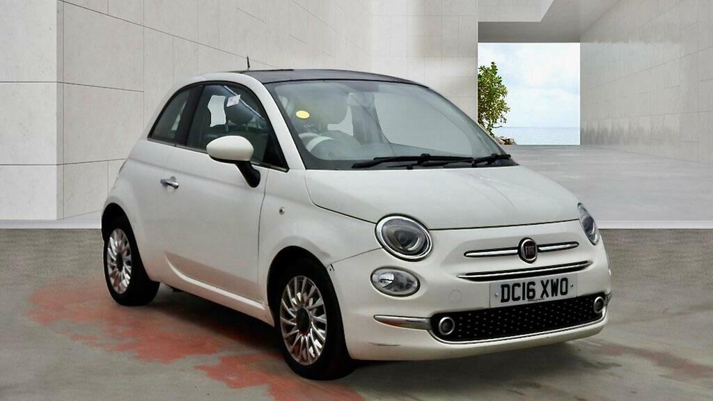 Fiat 500 1.2 Lounge Euro 6 Ss White