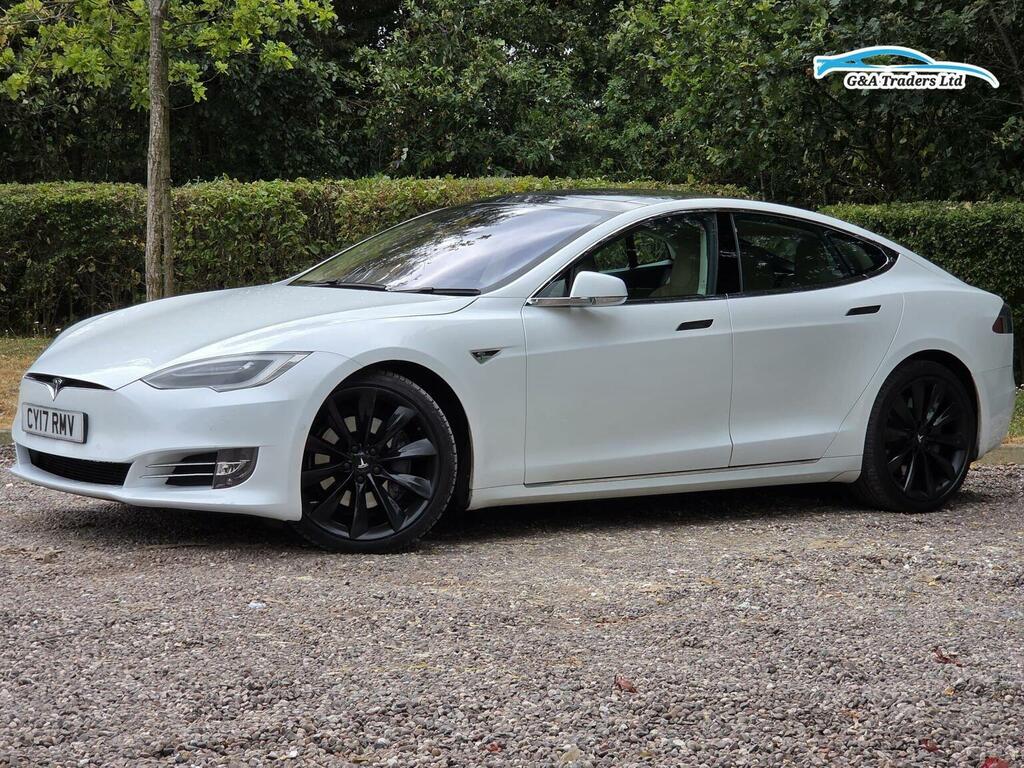 Tesla Model S Hatchback White #3