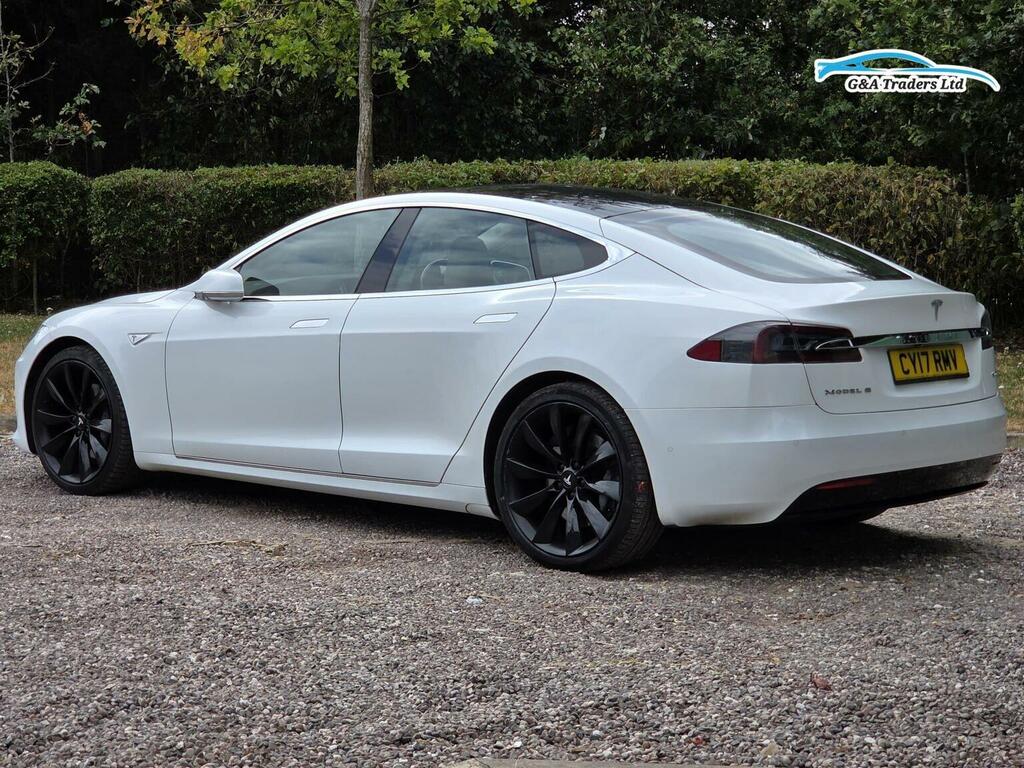 Tesla Model S Hatchback White #5