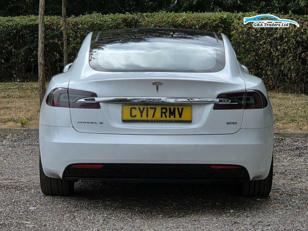 Tesla Model S Hatchback White #6