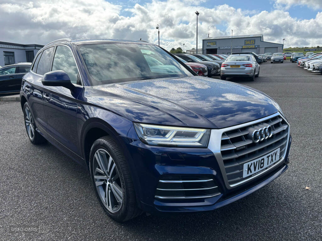 Audi Q5 2.0 Tdi Quattro S Line S Tronic E12AJF Blue #3