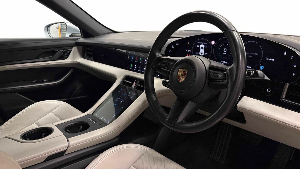 Porsche Taycan Turbo S White #10