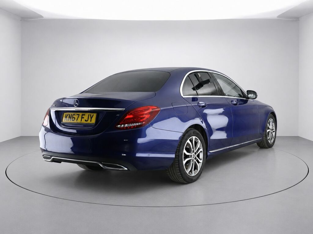 Mercedes-Benz C Class C200 Sport Saloon KN67FJY Blue #3