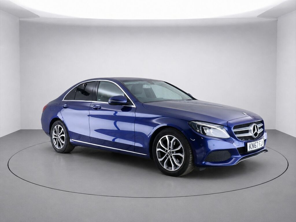 Mercedes-Benz C Class C200 Sport Saloon KN67FJY Blue #5