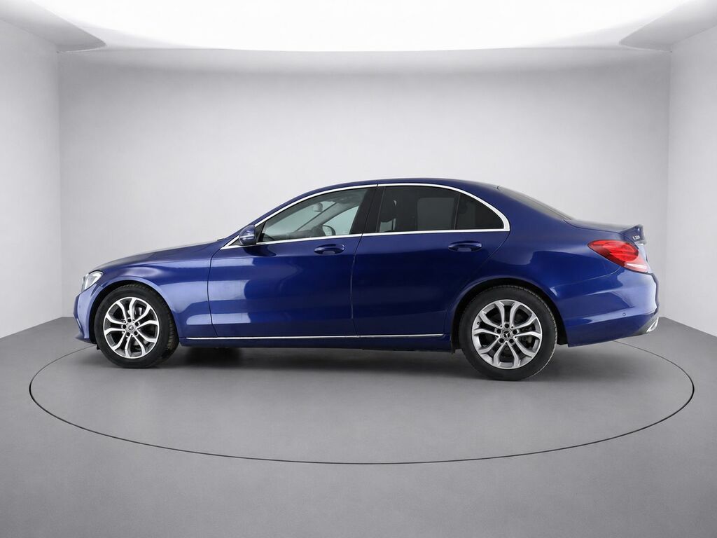 Mercedes-Benz C Class C200 Sport Saloon KN67FJY Blue #4
