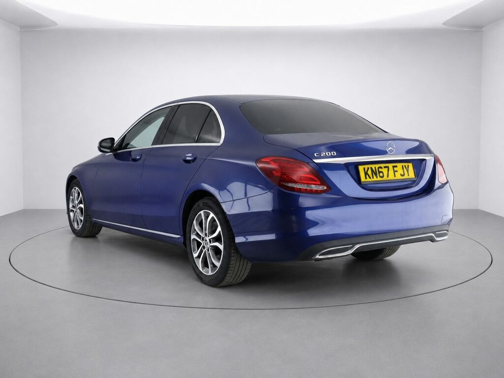 Mercedes-Benz C Class C200 Sport Saloon KN67FJY Blue #2