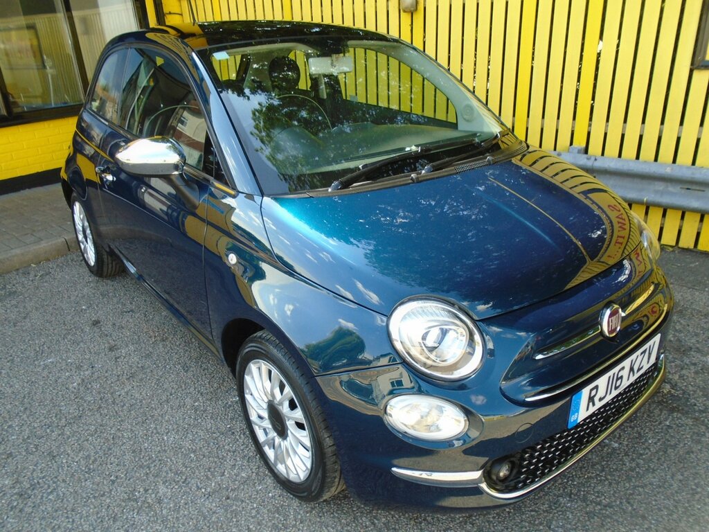 Fiat 500 1.2 Lounge Hatchback Euro 6 Ss Blue