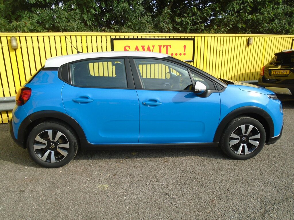 Citroen C3 1.2 Puretech Feel Hatchback Euro PY17EPX Blue #4