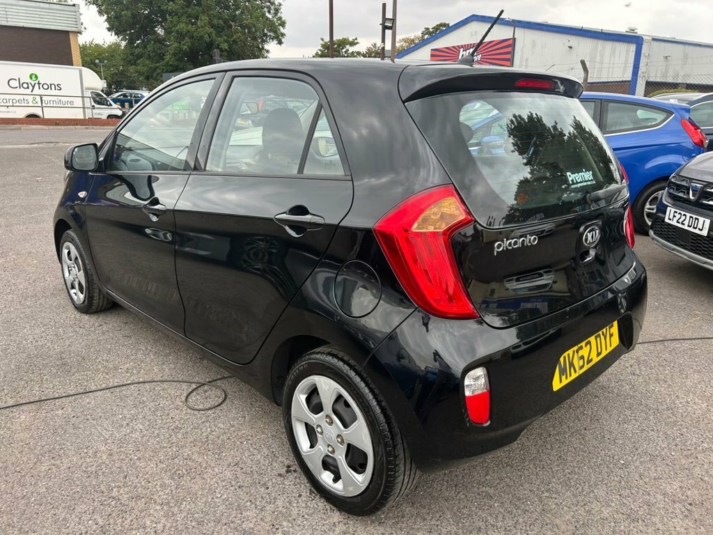 Kia Picanto 1.0 1 Hatchback Euro 5 68 Bhp MK62DYF Black #4