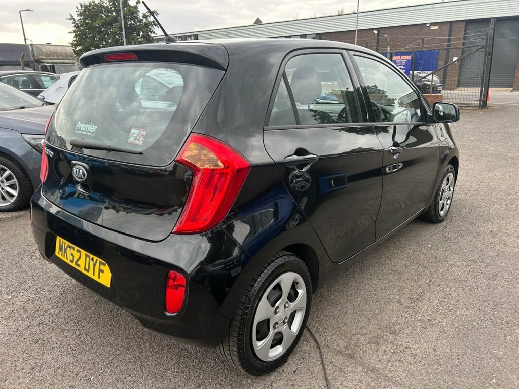 Kia Picanto 1.0 1 Hatchback Euro 5 68 Bhp MK62DYF Black #6