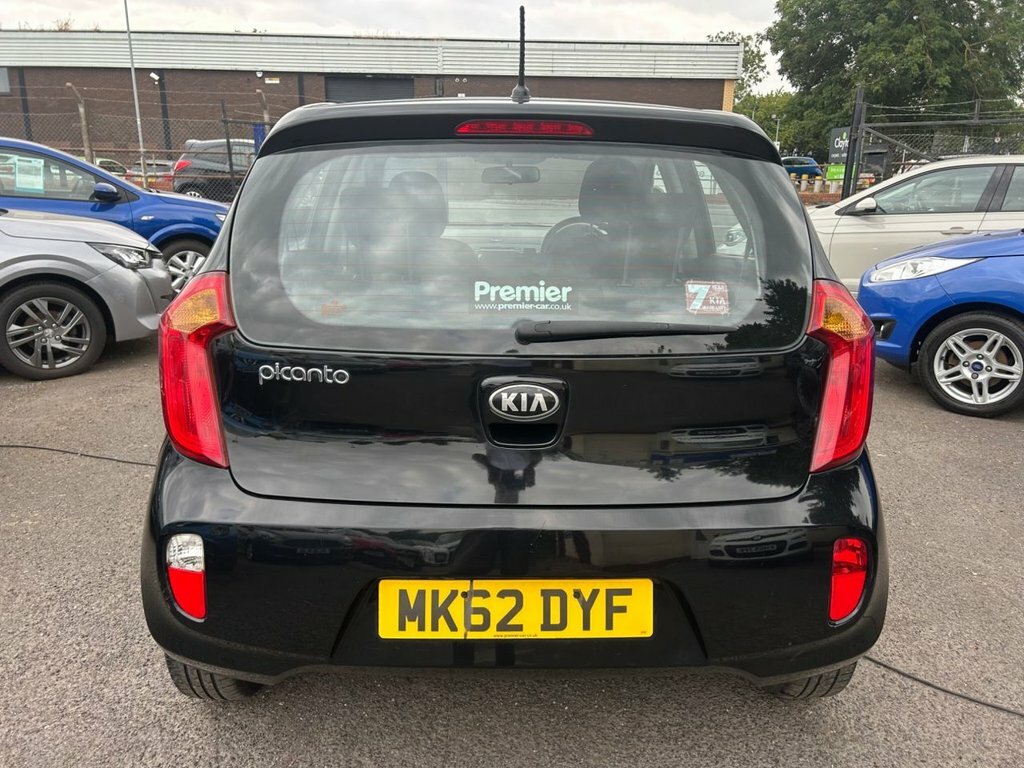 Kia Picanto 1.0 1 Hatchback Euro 5 68 Bhp MK62DYF Black #5