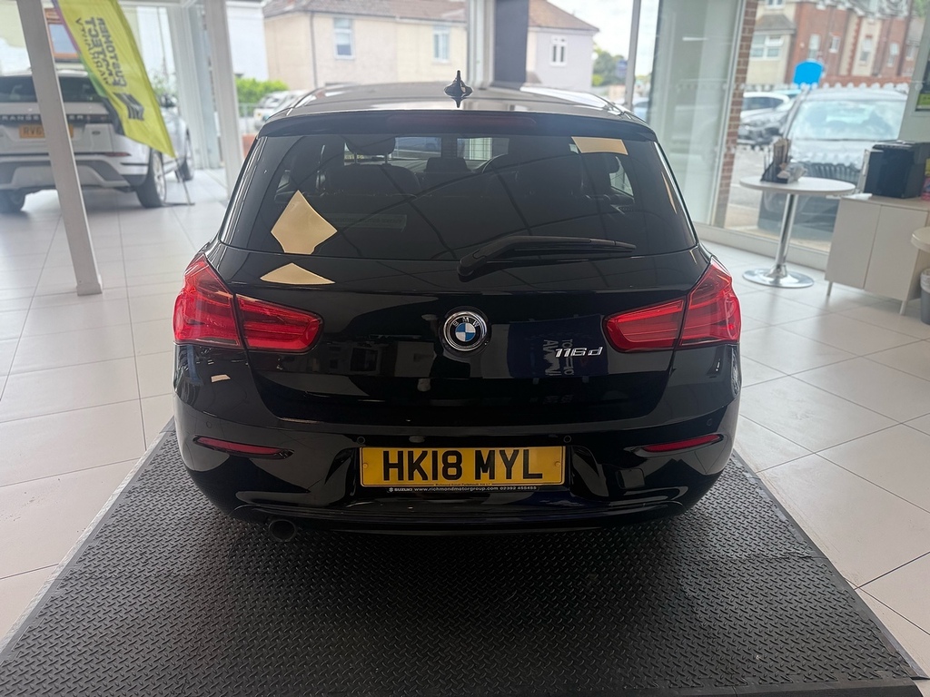 BMW 1 Series 1.5 116D Sport Hatchback Euro 6 HK18MYL Black #6